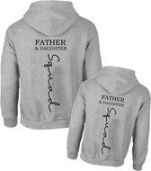 Matching set 2 hoodies voor vader en dochter Father en Daughter squad-Man Maat XL-Kind Maat 122/128