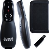 AdroitGoods Draadloze usb presenter met pointer - Presenteren - Met Laser - Powerpoint presentatie klikker incl. Opberghoes