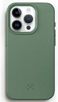 Woodcessories Bio Case MagSafe - Geschikt voor iPhone 15 Pro- Duurzaam - Eco vriendelijk - Gemaakt van bio-materialen - Midnight Green