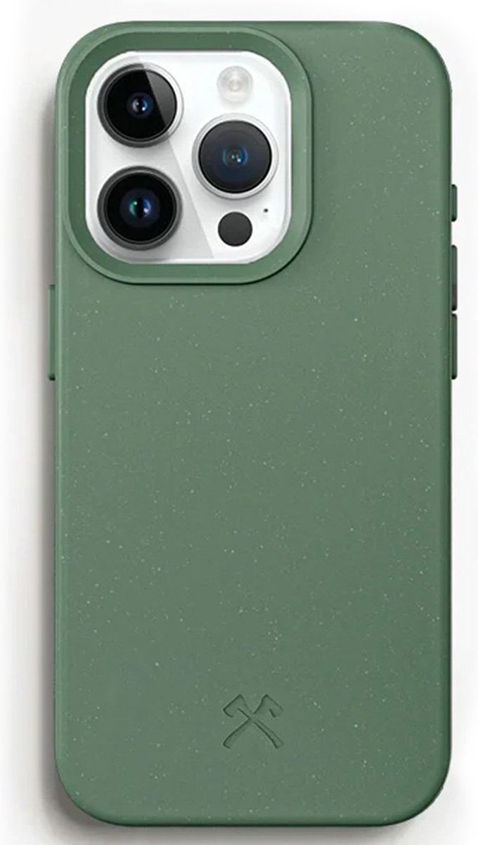 Woodcessories Bio Case MagSafe - Geschikt voor iPhone 15 Pro- Duurzaam - Eco vriendelijk - Gemaakt van bio-materialen - Midnight Green