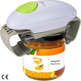Elektrische Jar Opener - Sterke Automatische Potopener - Handsfree en Minder Inspanning - Geschikt voor Nieuwe Verzegelde Potten - Keuken Gadget in Wit en Zwart