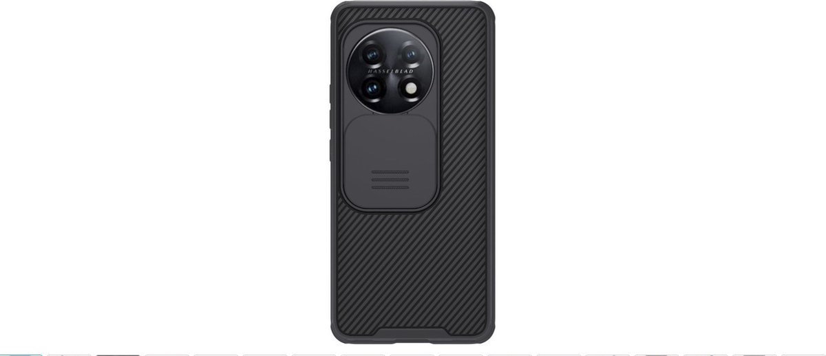 Geschikt voor Nillkin CamShield OnePlus 11 Hoesje met Camera Slider Back Cover Zwart