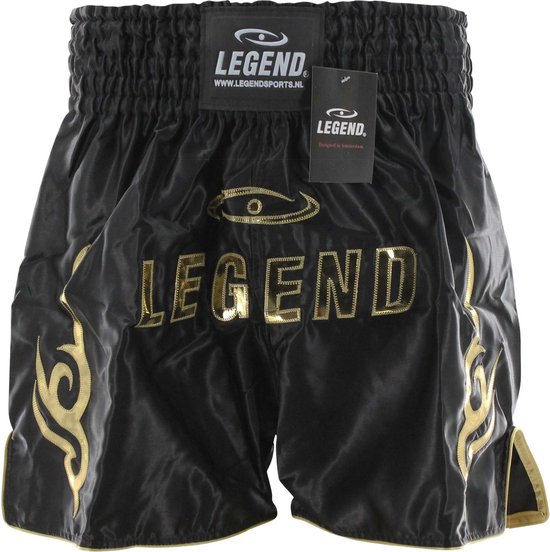Legend Sports Logo (kick)boksshort Goud Maat L