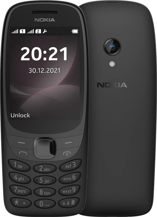Nokia 6310 4G, Rechthoek, Dual SIM, 7,11 cm (2.8"), 0,3 MP, 1150 mAh, Zwart