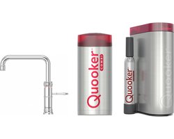 Quooker Classic Fusion square met COMBI+ boiler en CUBE reservoir 5-in-1 kokend water kraan chroom