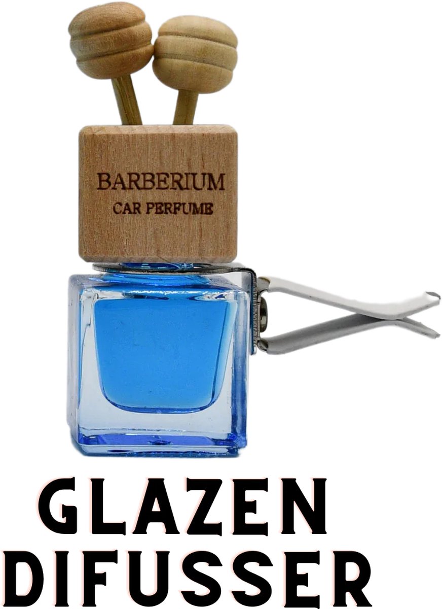BARBERIUM Man Geur Glazen Ventilatie Houder HOUTEN Dop , 7ml - NR 09 - ONLY THE BRAVE