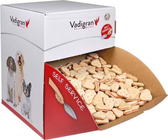 Foto: Vadigran snack hond biscuits duo hearts 10kg