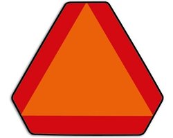 Markeringsbord - ECE 69R - Rood/oranje - Voor langzaam verkeer