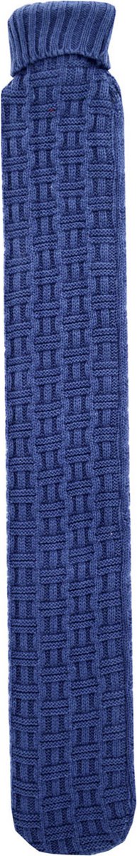 Goedkoopste Vagabond Warmwaterkruik - Long Bottle - Natuurrubber - (Afmeting 77 cm. lang x 12 cm. breed) - Navy Knit - in luxe geschenkdoos