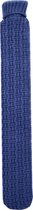 Vagabond Warmwaterkruik - Long Bottle - Natuurrubber - (Afmeting 77 cm. lang x 12 cm. breed) - Navy Knit - in luxe geschenkdoos