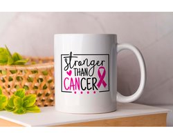 Mok Stronger Than Cancer - Cancer - Gift - Cadeau - FightCancer - CancerSurvivor - CancerWarrior - CancerJourney - Kanker - KankerBewustzijn - KankerOverlevende - KankerSteun - KankerStrijder