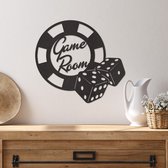 Wanddecoratie Game Room Cave - Muurdecoratie Spel Kamer - Muurdecoratie Hout - Wanddecoratie Hout - Muurdecoratie Woonkamer - Wanddecoratie Woonkamer - Wanddecoratie Industrieel - Wanddecoratie Dieren - Home Decor - Wall Line Art - 31.5 x 29 cm