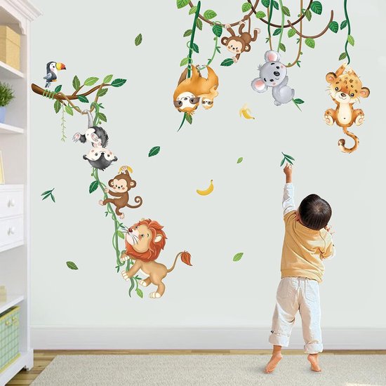 Stickers muraux chambres d'enfants, Stickers muraux champignons, Autocollant mural lapin
