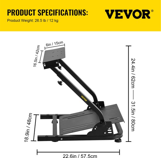 VEVOR Racing Simulator Sim Race Stuurstandaard voor Thrustmaster T150 Rs Racing stuur voor PS4 van Vevor — afbeelding 2