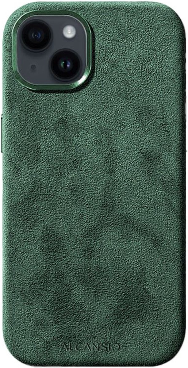 iPhone 15 Plus - Alcantara Case- Midnight Green