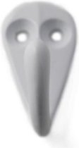 1x Luxe kapstokhaken / jashaken wit met enkele haak - hoogwaardig aluminium - 3,6 x 1,9 cm - aluminium kapstokhaakjes / garderobe haakjes