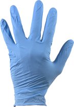100x Nitril wegwerphandschoenen maat Extra large / XL - blauw - Anti bacterien/anti-bacterieel handschoenen