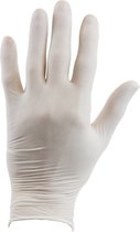 100x Latex wegwerphandschoenen maat Small - Anti bacterien/anti-bacterieel handschoenen