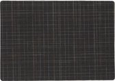 Stevige luxe Tafel placemats Liso zwart 30 x 43 cm - Met anti slip laag en Teflon coating toplaag