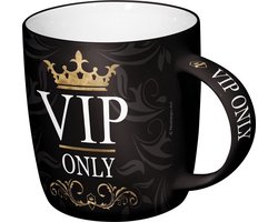 Koffie drink Mok voor VIP persons - zwart - 33 cl - cadeau mokken collega/papa/mama/verjaardag