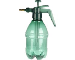 Pro Garden Plantenspuit met hoge druk sproeier - kunststof - 1.5 liter - groen - Waterverstuivers