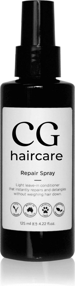 CG Haircare Leave-in Spray - 99,5% Natuurlijk – Hydraterend & Verfrissend – Met Aloe Vera, Jojoba & Ginkgo – Proteïnevrij – Zonder Siliconen & Sulfaten – Vegan – 125 ml