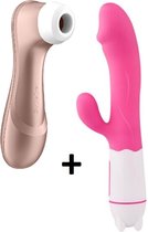 Satisfyer Pro 2 Gen 2 met happy bunny rabbit Vibrator - met Stotende Werking - USB oplaadbaar - Vibrators voor Vrouwen - Fluisterstil & Discreet