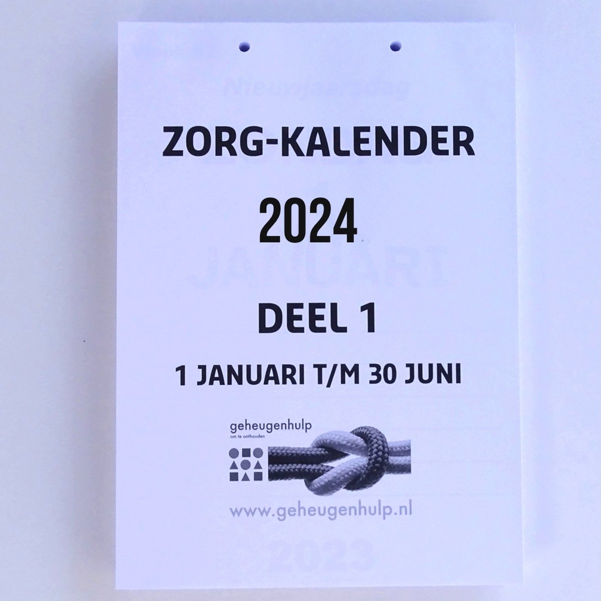 Groot-letter Zorgkalender A4 - 2024 - met ruimte voor uw eigen notities. (dagscheurkalender)