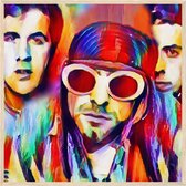 Kurt Cobain posters | Nirvana poster 50 x 50 cm (papier) | Geschikt om in te lijsten | muurdecoratie