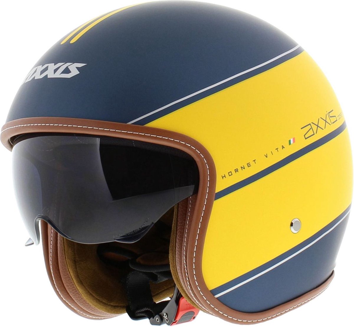 Axxis Hornet SV jet helm Vita mat geel blauw M - Motor / Brommer / Scooter / Vespa – foto 8