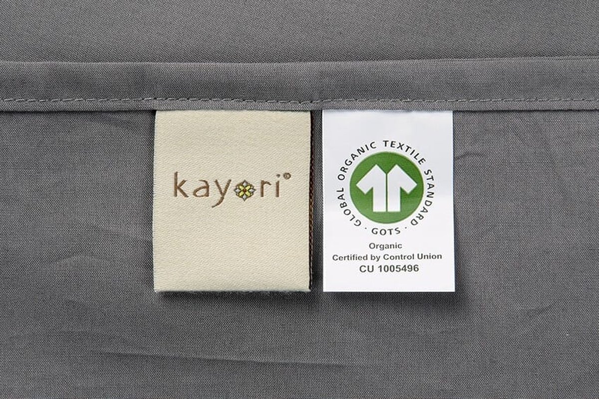 Kayori Shizu Kussensloop Katoenperkal 60x70 2 Stuks - Antracite