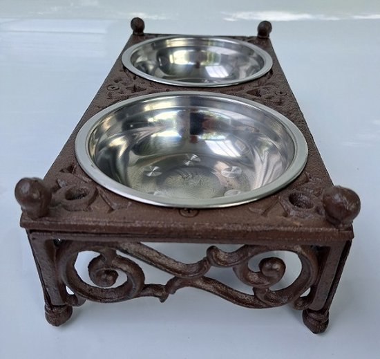 Denza - Bol pour chien en fonte CI71BR2600 - chien - bol de nourriture nostalgique pour chien - fonte