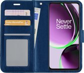 Hoes Geschikt voor OnePlus Nord CE 3 Lite Hoesje Book Case Hoes Flip Cover Wallet Bookcase - Donkerblauw