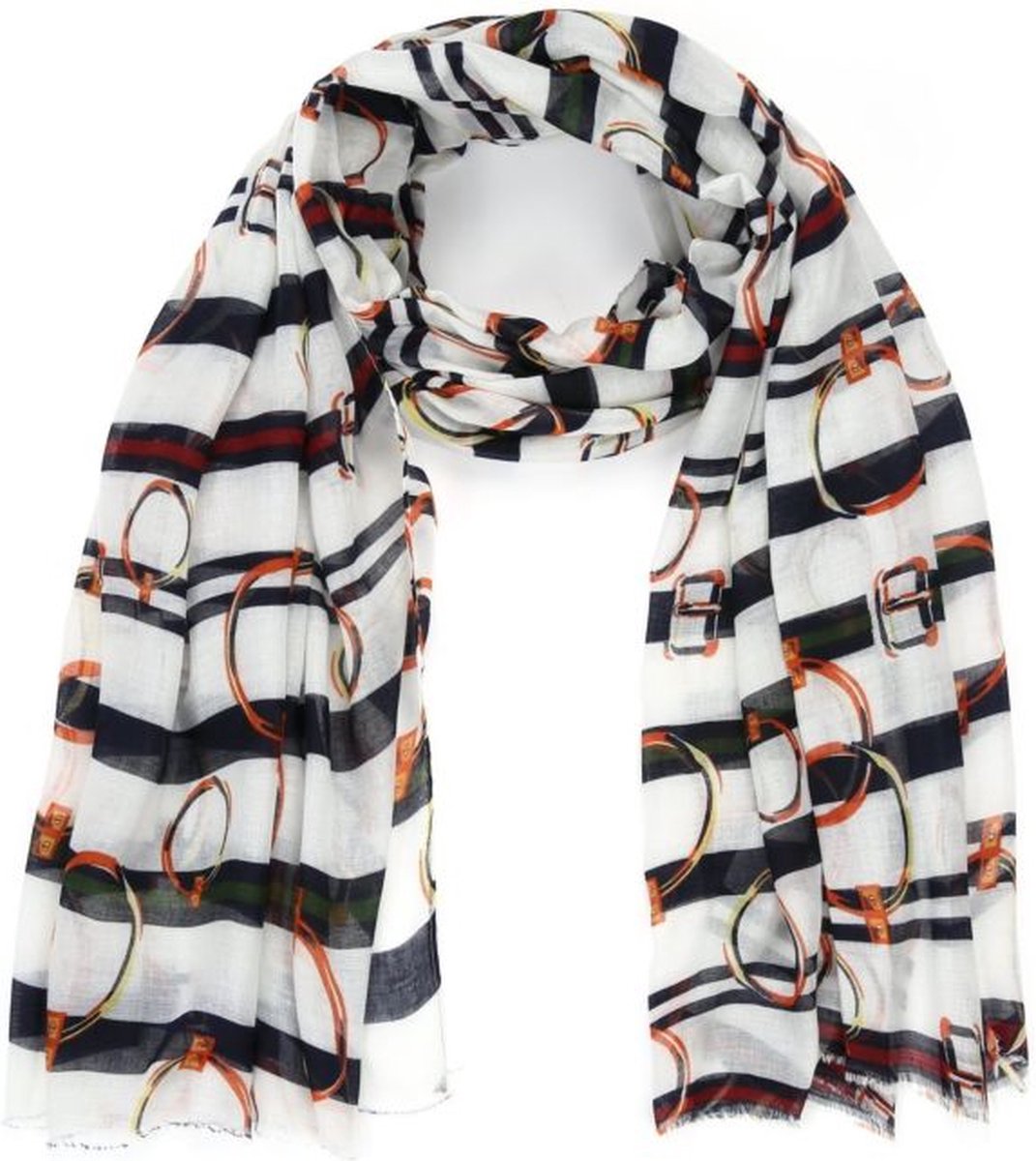 Sunset Fashion - Damessjaal - Navy - Riemen