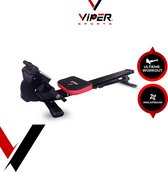 Viper Sports ZeusRow – Roeitrainer – Roeimachine met magnetische weerstand – 40x140x34 cm – Zwart/Rood