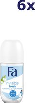 6x Fa Deodorant Roller Invisible Fresh 150 ml