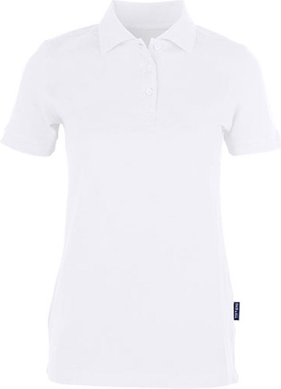 Women's Heavy Polo 'Stretch' met korte mouwen White - M