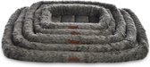 Topmast Benchmat Langhaar Fleece - Antraciet - 60 x 45 cm - Hondenkussen - Hondenmat
