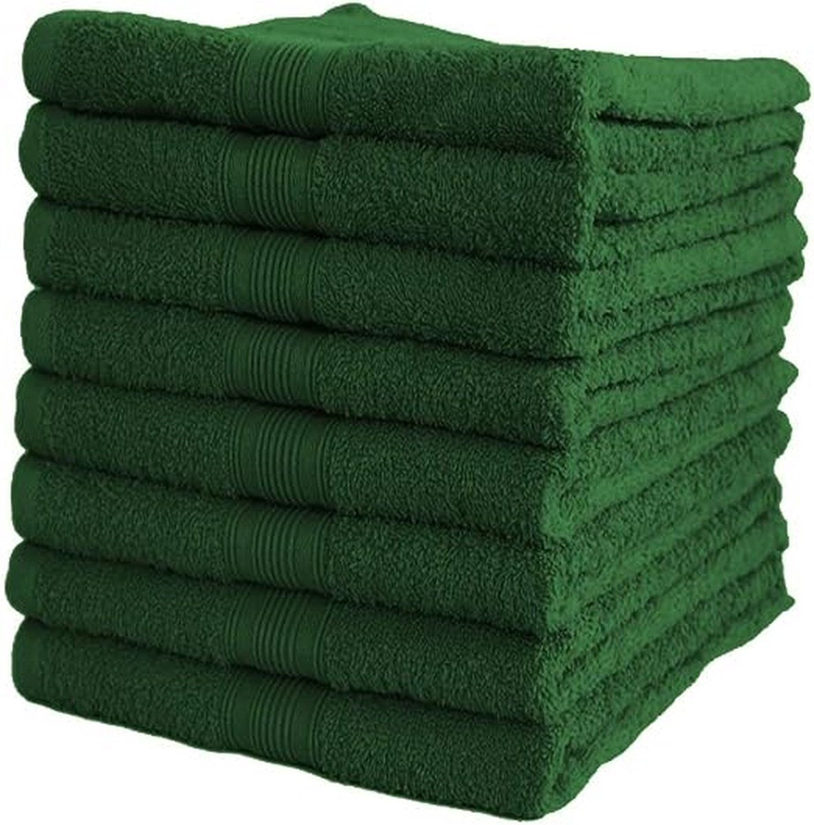 8-Pack Handdoeken, 50 x 100 cm, 100% Katoen, Donkergroen