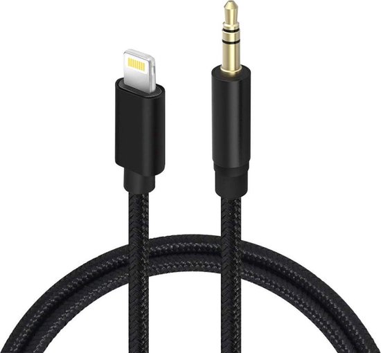 Câble Lightning vers Aux iPhone Voiture - Jack 3,5 mm vers Lightning - Câble  Audio Aux
