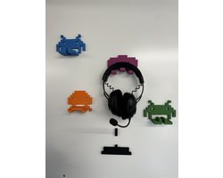 Space Invaders Hoofdtelefoonhouder Complete Set - muurbevestiging - wandbevestiging