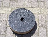 Granulaat rubber op rol - Zonnepaneel rubber - Strook 100 mm x 10 mm - 10 Meter op rol - Geluiddempend - Isolerend - 100% gerecycled rubber
