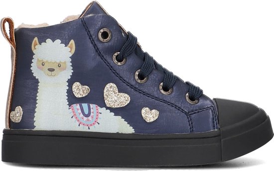 Shoesme Sh23w020 Hoge sneakers - Leren Sneaker - Meisjes - Blauw - Maat 30