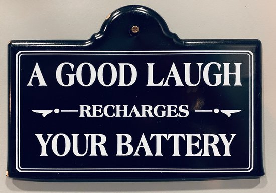 J-Line - Tekstbord - A Good Laugh Recharges Your Battery