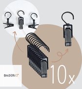 BaderiQ - Épingles à linge - Avec crochet - Antidérapant - Type spécial - Noir mat - Pinces à linge - Rotatif à 360 degrés - Wasrek à linge - Intérieur et extérieur