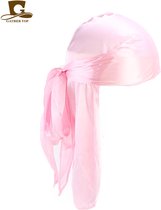 Durag - Hoofddeksel - Hoofddoek - Silky durag - Wave cap - Haarnet - Haardeksel - Roze