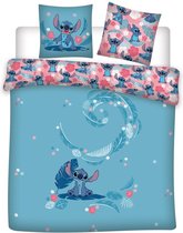 Disney Lilo & Stitch Dekbedovertrek Tropical - Lits Jumeaux - 240 x 220 + 2x 65 x 65 cm - Katoen Flanel