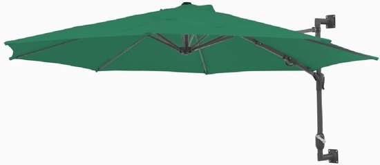 Wandparasol Groen met paal 300CM / Wand parasol Muurparasol / ophang parasol... | bol.com