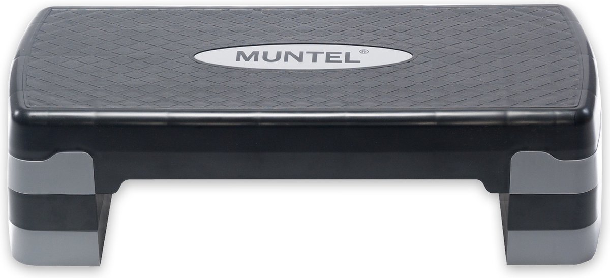 Muntel® Aerobic Step - Fitness Step - Verstelbaar - Antislip - Grijs-zwart