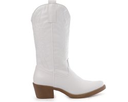 Smile Favorites® Dames Cowboylaarzen - Wit - Imitatieleer - Maat 40